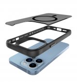 Husa Combat X Mode Carbon Fiber  Magsafe Apple Iphone 15 Pro (6.1) clear 