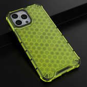 Husa Honeycomb Airbag Cover Hybrid Apple Iphone 13 Pro (6.1) verde 