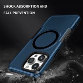 Husa Hybrid Shockproof Apple Iphone 12 / 12 Pro (6.1) bleumarin 