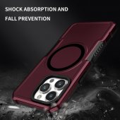Husa Hybrid Shockproof Apple Iphone 15 Pro (6.1) bordo 