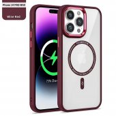 Husa Magnetic Case Apple Iphone 12 / 12 Pro (6.1) Wine Red 