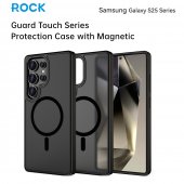 Husa magnetica Rock Guard Touch Matte pentru Samsung Galaxy S25 Ultra neagra