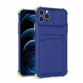 Husa Push Window Card case Samsung Galaxy S21 Ultra blue