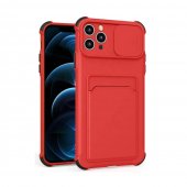 Husa Push Window Card case Samsung Galaxy S21  red