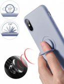 Husa Ring Silicone Case Apple Iphone 12 Pro Max (6.7) Grey