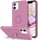 Husa Ring Silicone Case Apple Iphone 14 (6.1) Lilac Purple