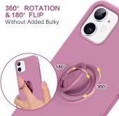 Husa Ring Silicone Case Apple Iphone 14 Plus (6.7) Lilac Purple 