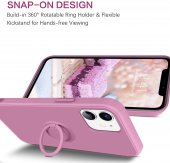 Husa Ring Silicone Case Samsung Galaxy A03s Lilac Purple