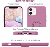 Husa Ring Silicone Case Apple Iphone 14 Pro (6.1) Lilac Purple 