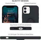 Husa Ring Silicone Case Samsung Galaxy Note 20 Black