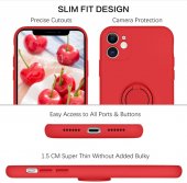 Husa Ring Silicone Case Samsung Galaxy S22 Plus Red