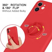 Husa Ring Silicone Case Apple Iphone 14 Pro (6.1) Red 