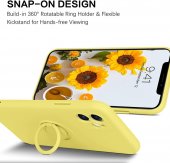 Husa Ring Silicone Case Apple Iphone 7 / 8 Yellow