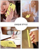 Husa Ring Silicone Case Samsung Galaxy S21 Ultra Yellow