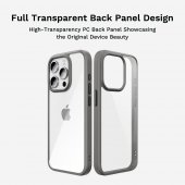 Husa Rock Guard Series pentru Iphone 16 Pro Max negru-transparent