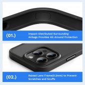 Husa Rock Guard Series pentru Iphone 16 Pro Max negru-transparent