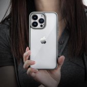 Husa Rock Guard Series pentru Iphone 16 Pro Max negru-transparent