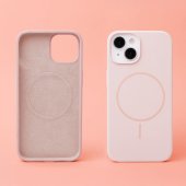 Husa Silicone Thin Mag  pentru Iphone 16 6.1 roz