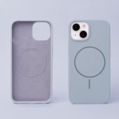 Husa Silicone Thin Mag  pentru Iphone 17 6.3 albastru deschis