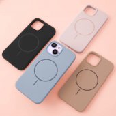 Husa Silicone Thin Mag  pentru Iphone 16 6.1 roz