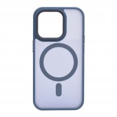 Husa Smoked Magsafe Apple Iphone 15 Pro (6.1) albastru 