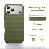 Husa Tech Woven Apple Iphone 17  Forest Green 