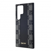 Husa telefon DKNY PU Leather Checkered Pattern Magsafe Case pentru Samsung Galaxy S24 Ultra Black