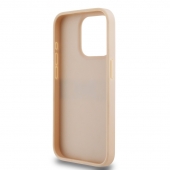 Husa telefon DKNY PU Leather Repeat Pattern Tonal Stripe pentru iPhone 14 Pro Pink