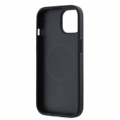 Husa telefon DKNY PU Leather Silver Metal Logo Magsafe pentru iPhone 15 Black