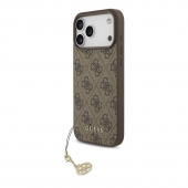 Husa telefon Guess 4G Charm MagSafe Case pentru iPhone 17 Pro Max Tone on Tone Brown