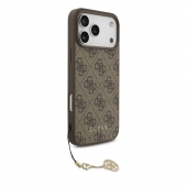 Husa telefon Guess 4G Charm MagSafe Case pentru iPhone 17 Pro Max Tone on Tone Brown