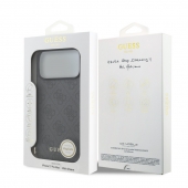 Husa telefon Guess 4G Charm MagSafe Case pentru iPhone 17 Pro Max Tone on Tone Grey