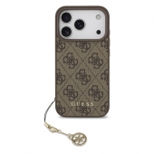Husa telefon Guess 4G Charm MagSafe Case pentru iPhone 17 Pro Tone on Tone Brown
