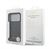 Husa telefon Guess 4G Charm MagSafe Case pentru iPhone 17 Pro Tone on Tone Grey