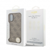 Husa telefon Guess 4G Charm MagSafe Case pentru iPhone 17 Tone on Tone Brown