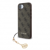 Husa telefon Guess 4G Charm pentru iPhone16e Tone on Tone Brown
