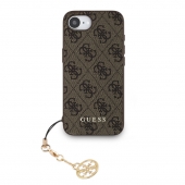Husa telefon Guess 4G Charm pentru iPhone16e Tone on Tone Brown