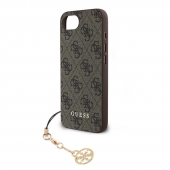 Husa telefon Guess 4G Charm pentru iPhone16e Tone on Tone Brown