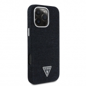 Husa telefon Guess Denim Triangle Logo Magsafe pentru iPhone 16 Pro Black