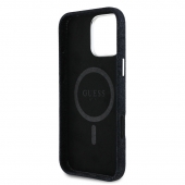 Husa telefon Guess Denim Triangle Logo Magsafe pentru iPhone 16 Pro Black