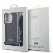 Husa telefon Guess IML 4G Printed Crossbody Strap pentru iPhone 16 Pro Black