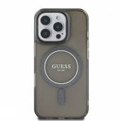Husa telefon Guess IML Gglitter Ring Magsafe pentru iPhone 16 Pro Black