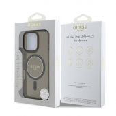 Husa telefon Guess IML Gglitter Ring Magsafe pentru iPhone 16 Pro Black