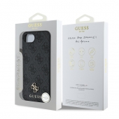 Husa telefon Guess PU 4G Small Metal Logo MagSafe pentru iPhone 16e Grey