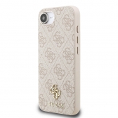 Husa telefon Guess PU 4G Small Metal Logo MagSafe pentru iPhone 16e Pink