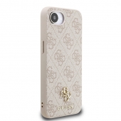 Husa telefon Guess PU 4G Small Metal Logo MagSafe pentru iPhone 16e Pink