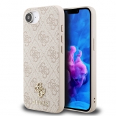 Husa telefon Guess PU 4G Small Metal Logo MagSafe pentru iPhone 16e Pink