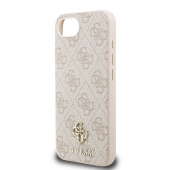 Husa telefon Guess PU 4G Small Metal Logo MagSafe pentru iPhone 16e Pink