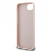 Husa telefon Guess PU 4G Strass Triangle Metal Logo pentru iPhone 16e Pink