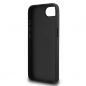 Husa telefon Guess PU Fixed Glitter 4G Metal Logo Case pentru iPhone 16e Black